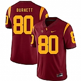 USC Trojans 80 Deontay Burnett Red College Football Jersey Dzhi,baseball caps,new era cap wholesale,wholesale hats